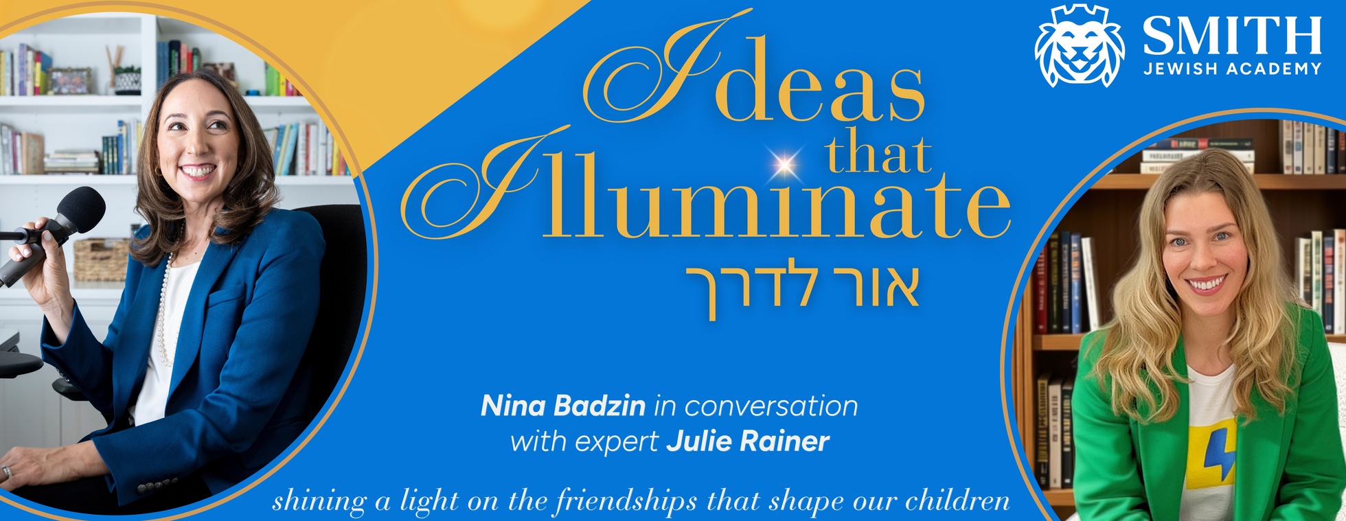 Or l'Derekh: Ideas That Illuminate Speaker Series - Sunday, November 8, 2026 Reception @ 6 PM | Program @ 7 PM